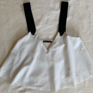 Zara White Crop Top Small